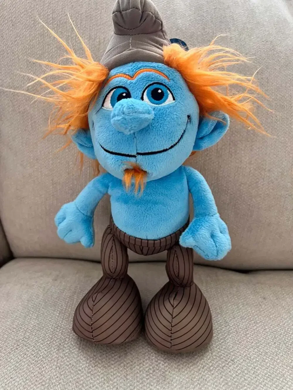 The Smurfs Plush Toy Set of 3 Papa Smurf Grouchy Hackus Jakks Pacific NWT